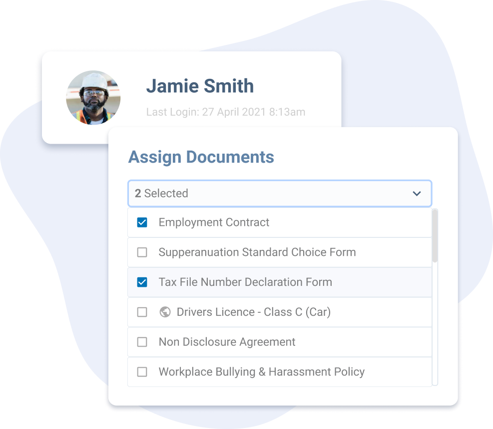 Stylistic Platform Illustration - Assign Documents to Workers